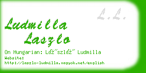 ludmilla laszlo business card